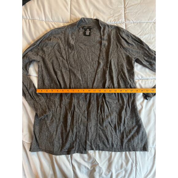 apostrophe charcoal grey cotton rabbit hair blend‎ cardigan size M - Picture 2 of 4